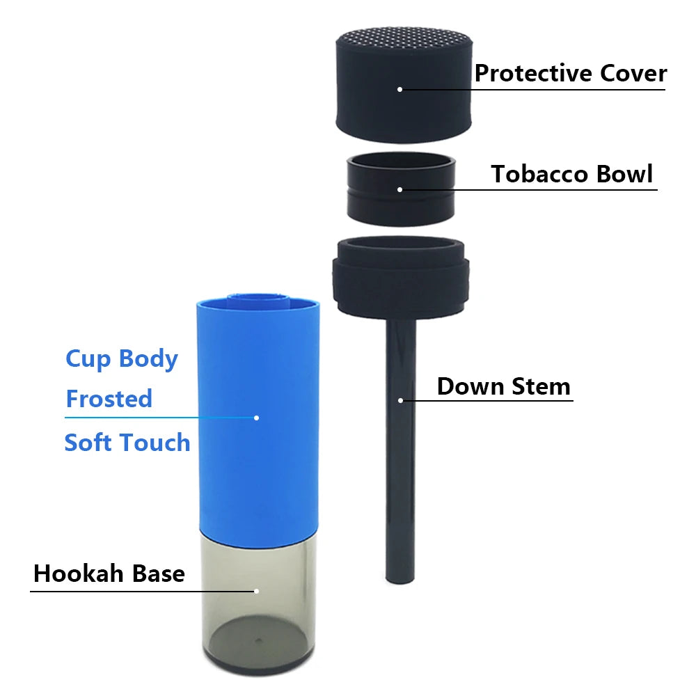 LOMINT Portable Cup Hookah Car Shisha Set Indoor Outdoor with Protective Cover Small Narguile Chicha Soft Touch LM-OT005