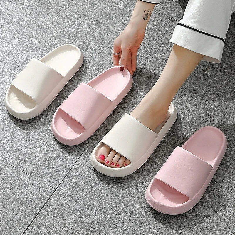 Slippers Male Sandals Bathroom Women Non Slip Outdoor Anti Skid Beach Slides Casual Flip Flops 2024 New Trend Summer