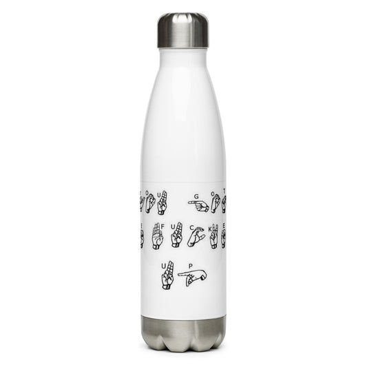 Stainless water bottle Let them know